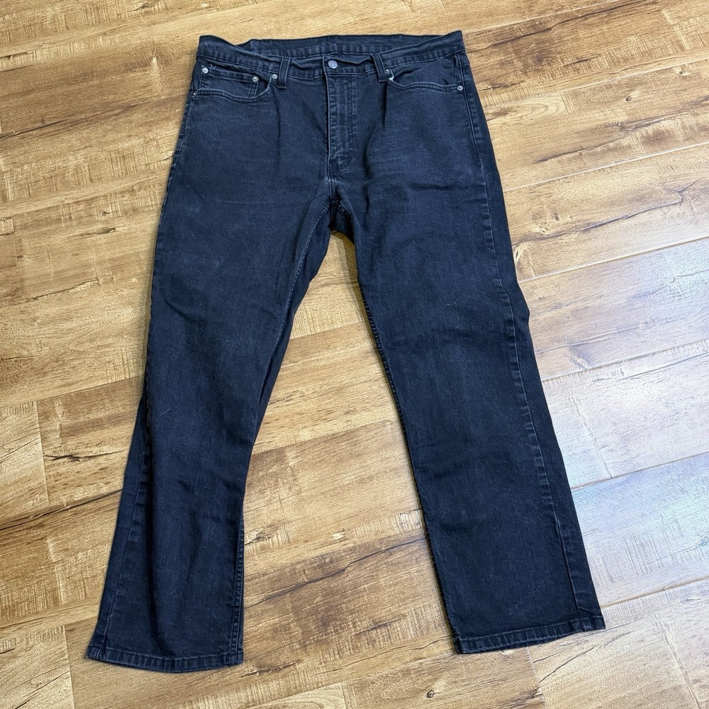 Levis 559 Relaxed Straight Jeans Mens 38x30 Black Denim Pants (Fits 38x29)
